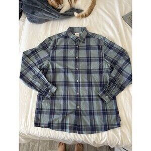 ROWM Men’s Long Sleeve 100 Cotton Plaid Button Up Large A21